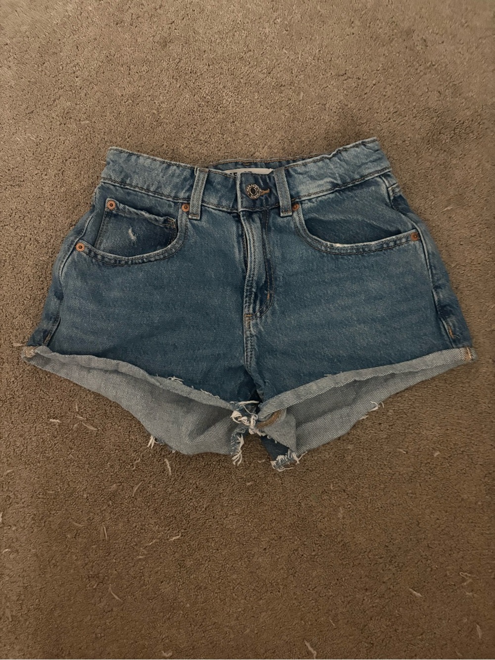 Garage Distressed Blue Denim Cutoff Shorts